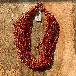 Colorful Fully Handcrafted Vintage Beaded Necklace